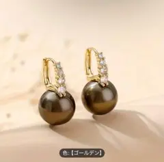 大粒パール×ジルコニア フープピアス｜揺れるパール・高見え・上品デザイン