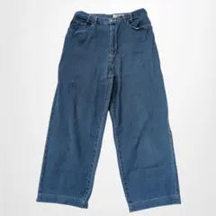 シンプルライフ レナウン ワイドデニム ジーンズ 大きいサイズ ハイウエスト