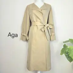 ノーカラー トレンチコート