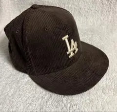 LA New Era 59FIFTY ブラウンキャップ 7 5/8