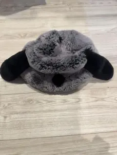 スヌーピー PEANUTS USJ 耳付きグレー帽子 57-58cm