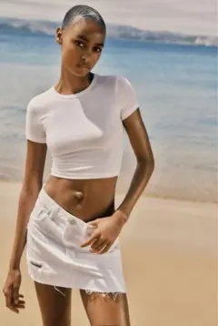 TRFダメージデニムスカート