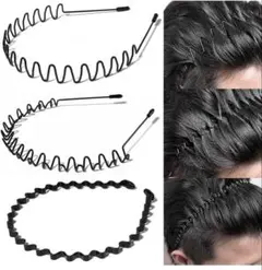 メンズ　カチューシャ　3点セット