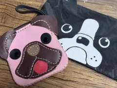 パグモチーフ 本革コインケース ハンドメイド