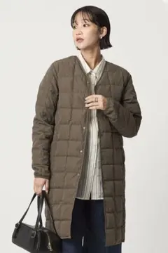 【美品】<TAION>ロングダウン　モカgreenlabelrelaxing別注のサムネイル