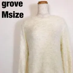 grove グローブ フェザーヤーン￼ 長袖 ニット セーター B2