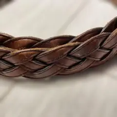 本革 編み込みデザイン ベルト