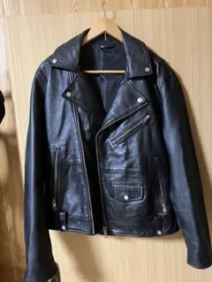 試着のみZARAリアルレザーオーバーサイズダブルライダースジャケット　サイズM