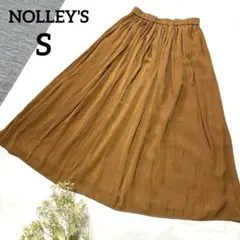 NOLLEY'S　ロングフレアスカート ウエストゴム　オレンジブラウン　Sのサムネイル