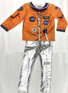 ハロウィン　キッズ　仮装　宇宙飛行士 コスチューム 上下セット