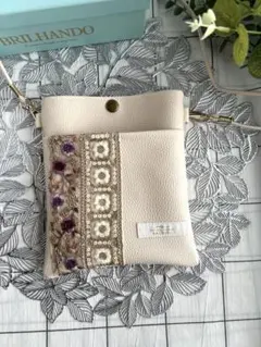 訳あり！ ショルダーバッグ　インド刺繍リボン　ハンドメイド