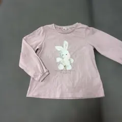 エニィファム　ウサギカットソー ピンク