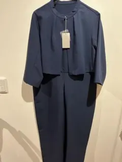 未使用　LEPSIM レプシィム　ジャケットセットオールインワン　ネイビー　M