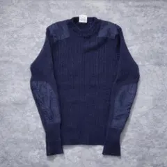 80s イギリス製！エルエルビーン ネイビー コンバットニット コマンドセーター