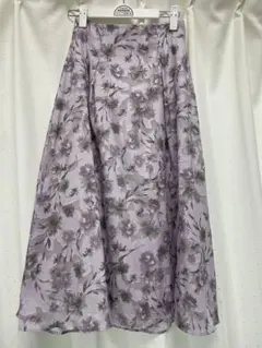 プロポ♡ラベンダー花柄 フレアスカート
