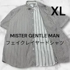 大人気‼︎MISTER GENTLEMAN フェイクレイヤードシャツ XLのサムネイル