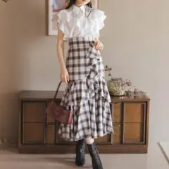 WILLSELECTION ラッフルティアードヘムスカートのサムネイル