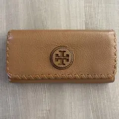【TORY BURCH】 トリイバーチ 二つ折り 長財布 キャメル レザー 革