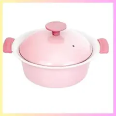 新品 卓上鍋 18cm 1〜2人用 IH対応 ガス火対応 セラミック ピンクのサムネイル