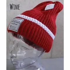 送料込 新品 帽子 ニット帽 リブ編み ライン ニットキャップ ワッチ wn