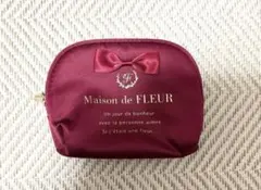 Maison de FLEUR メゾンドフルール　リボンポーチ ボルドー