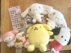 サンリオキャラクターズ ぬいぐるみ マスコット まとめ売り シナモロール ポムポ