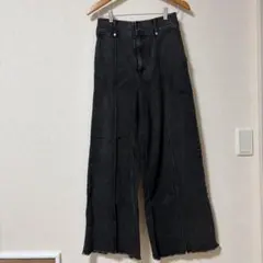 LOWRYSFARM ハイウエストバギーデニム ブラックLのサムネイル