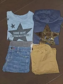 キッズ服セット男の子 トップスとパンツ2点
