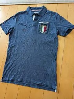 PUMA イタリア代表刺繍ポロシャツレトロ風 ネイビー