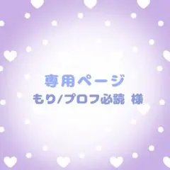 もり/プロフ必読 様専用ページ
