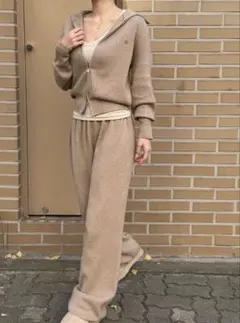 QUNG クン リラックスカプチーノニット セットアップ