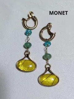 z11 MONET ドロップ スイング　フープ イヤリング レア✨希少