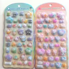 コットンパフィーシール　サンリオ　はぴだんぶい　ハローキティ　2点　未開封正規品