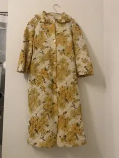 vintage 花柄キルティングコート