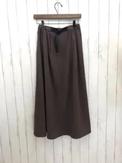 samansa Mos2 レディース ロング スカート 茶色 F 【b0622】