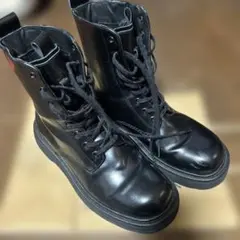 ZARA 本革 レースアップブーツ