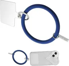 ハンドストラップ 青 ブルー スマホ 落下防止 紛失防止 携帯ストラップ