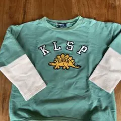 【美品】KLÄDSKAP 恐竜刺繍 長袖カットソー 120
