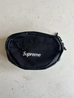 Supreme ブラック ボディバッグ