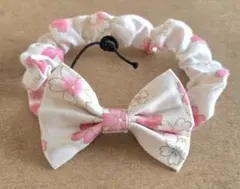 ☆1451☆ 猫用首輪 桜柄 鈴取り付け無料