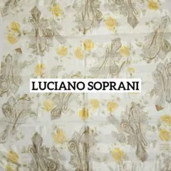 ★ルチアーノソプラーニ★ スカーフ 大判 シフォン 花 ペイズリー ホワイト