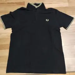 FRED PERRY イングランド製 ポロシャツ ブラック 38 ゴールド刺繍