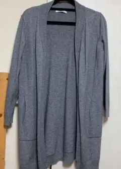 【未使用　新品】ロングカーディガン グレー　アウター　春着　カーディガン　ロング