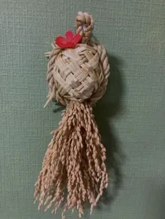 祝亀　長寿　継続　藁細工　しめ縄飾り　大きめ