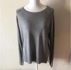 【美品】ZARA グレー 長袖ニット サイドスリット