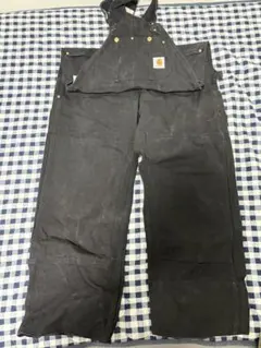 Carhartt オーバーオール ブラック 36/32 - メルカリ