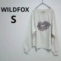 WILDFOX リッププリント トレーナー【S】ホワイト