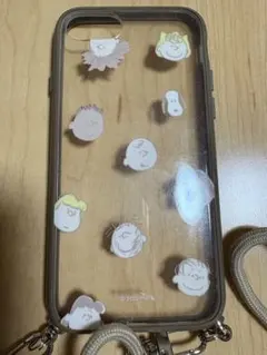 iPhone se ケース スヌーピー　紐付き
