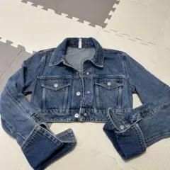 ダークブルー クロップドデニムジャケット