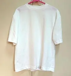ユニクロ エアリズム コットンオーバーサイズ Tシャツ 五分袖 ホワイト 白 S